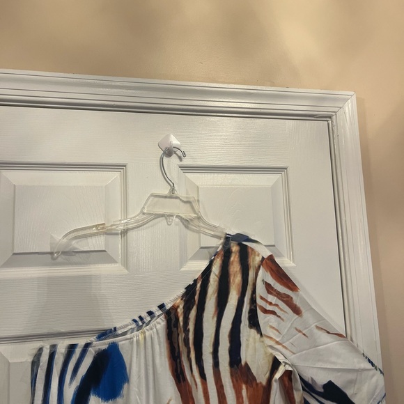 Women Plus Size One Shoulder Long Vibrant Print Flattering Maxi Summer Dress 18W - Picture 8 of 8